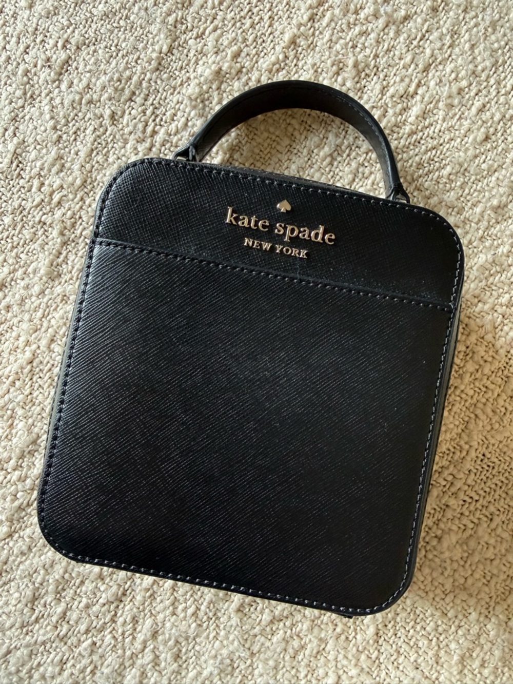 kate spade Black Square daisy vanity Top-Handle Crossbody